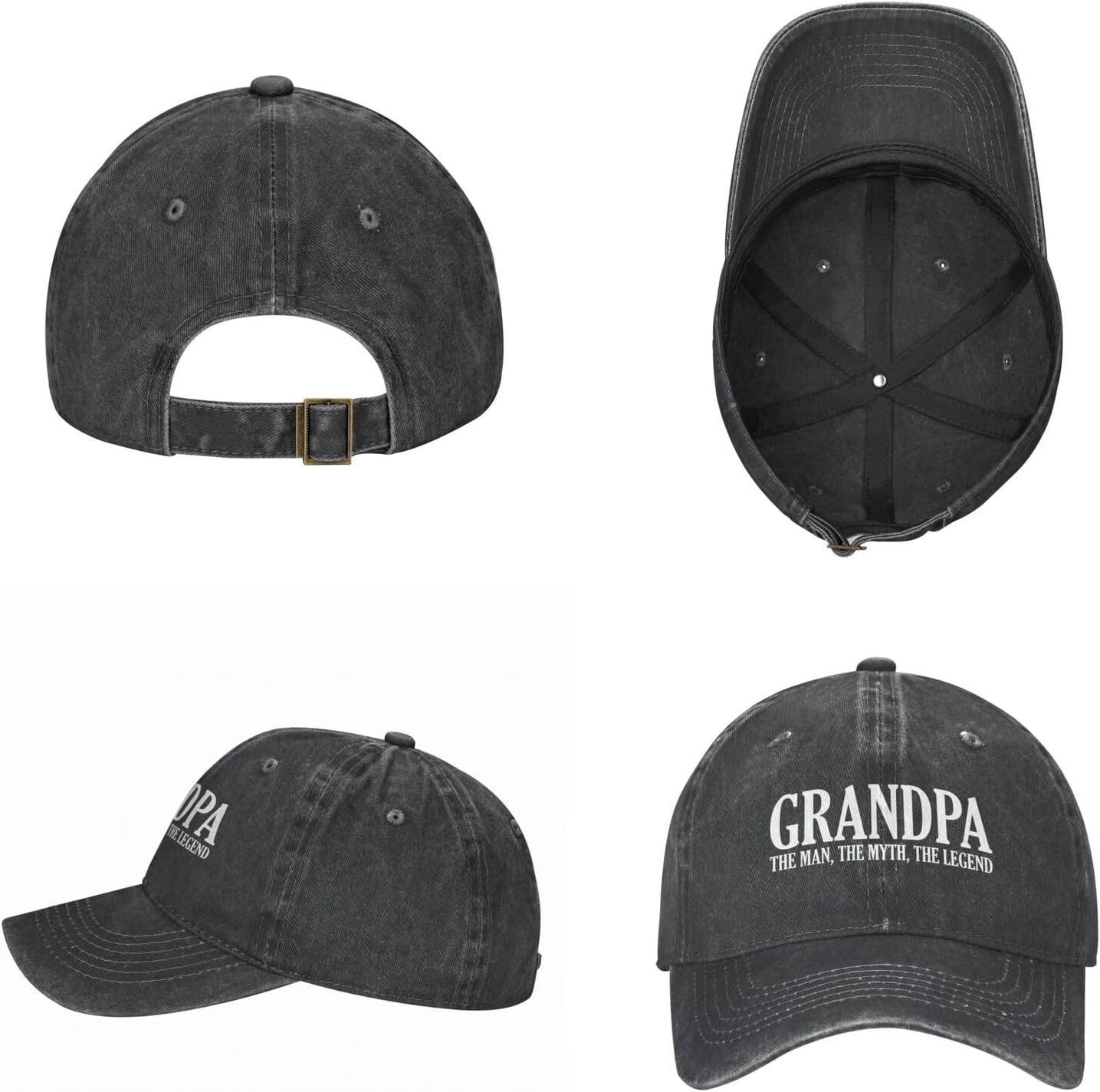 Casquette de baseball grand-père du monde, chapeau de papa de golf, réglable, original, classique, profil bas, chapeau en coton, hommes, femmes
