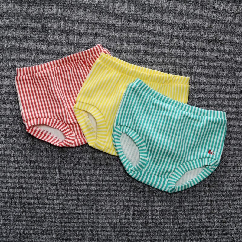 Toddler baby piger drenge sommer bomuld slik farver shorts stribe solid print pp bukser outfit strand bukseshorts 1-4y