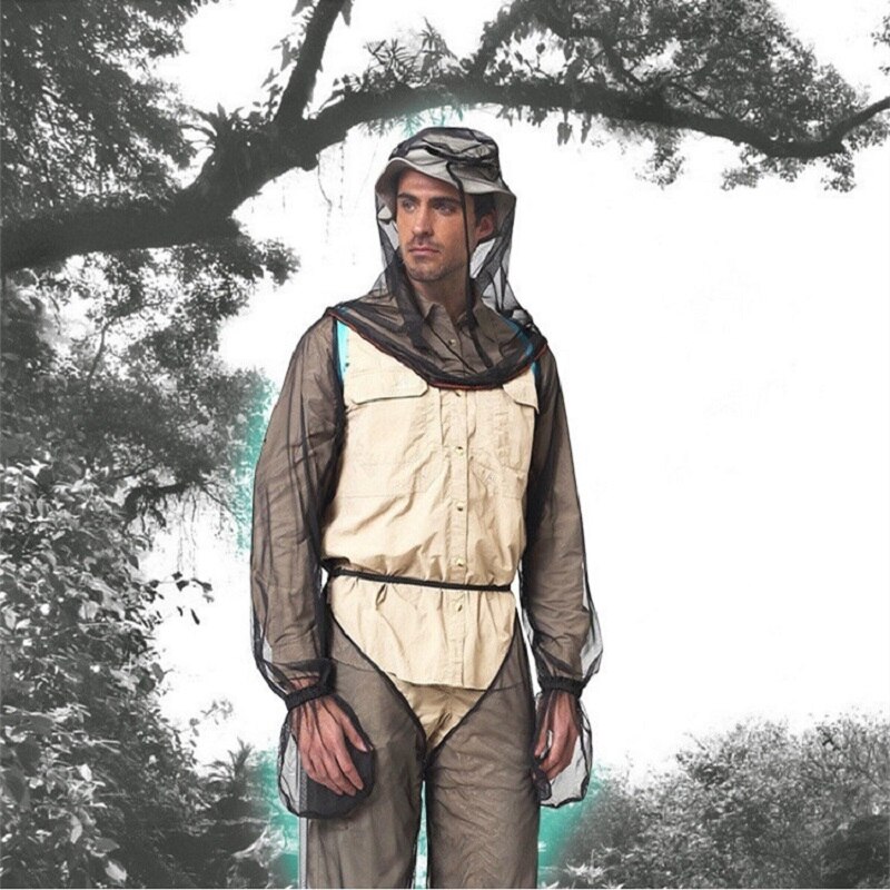 Outdoor Anti Mosquito Kleding Vissen Pak Mug Gaas Anti Bee Mosquito Proof Vesten Vissen Kleren Mosquito Voorkomen Pak
