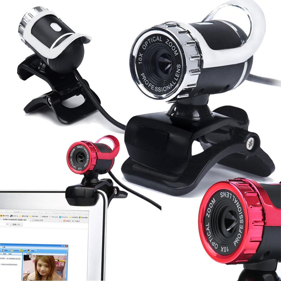 USB 2.0 Webcam 12.0 Megapixels Digitale Video HD Web Camera met Ingebouwde Geluidsabsorptie Microfoon voor Computer PC Laptop