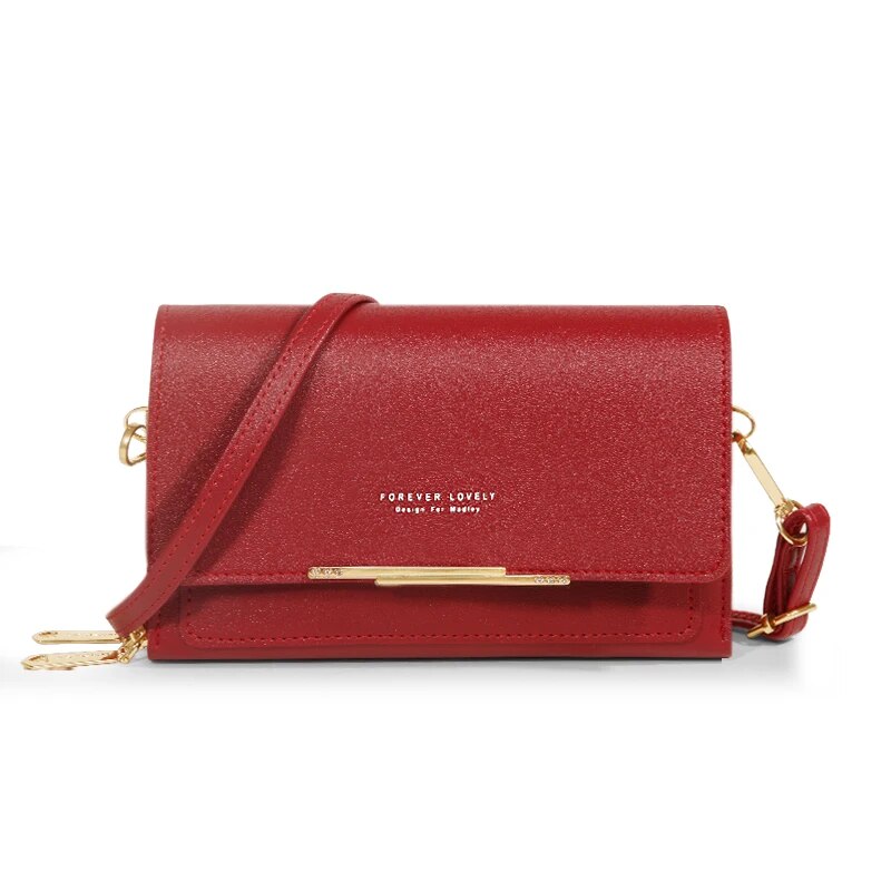 Pu Leather Women Handbags FemaleMultifunctional Large Capacity Shoulder BagsFashion Crossbody Bags For Ladies Phone Purse: Burgundy