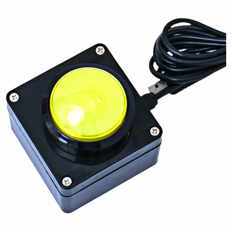 60mm USB Custom Button Wireless Remote Control Buzzer Wireless Lottery Computer Mouse Simulation Shortcut Keyboard: Yellow / 380V / CN Standard