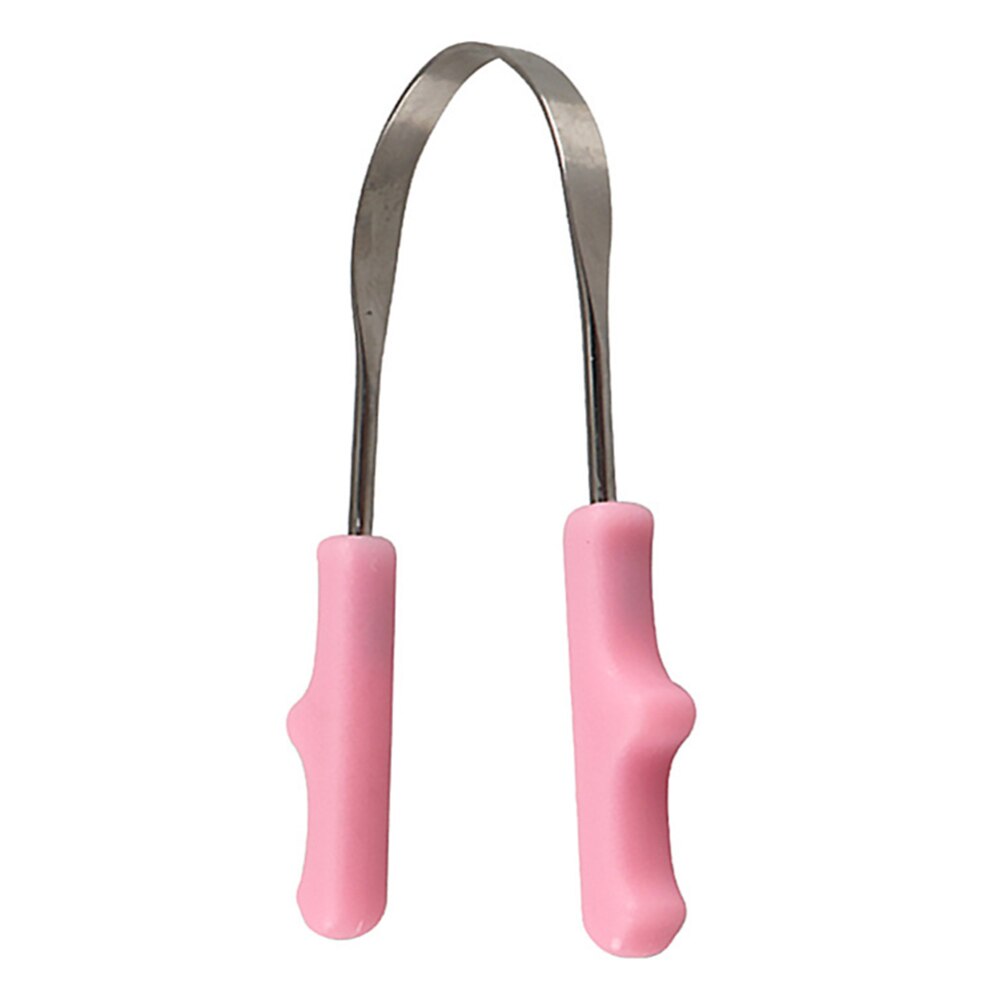 Tongue Scraper Cleaner Fresh Breath Cleaning Tongue Loaded Toothbrush Dental Oral Hygiene Care Tools: Pink