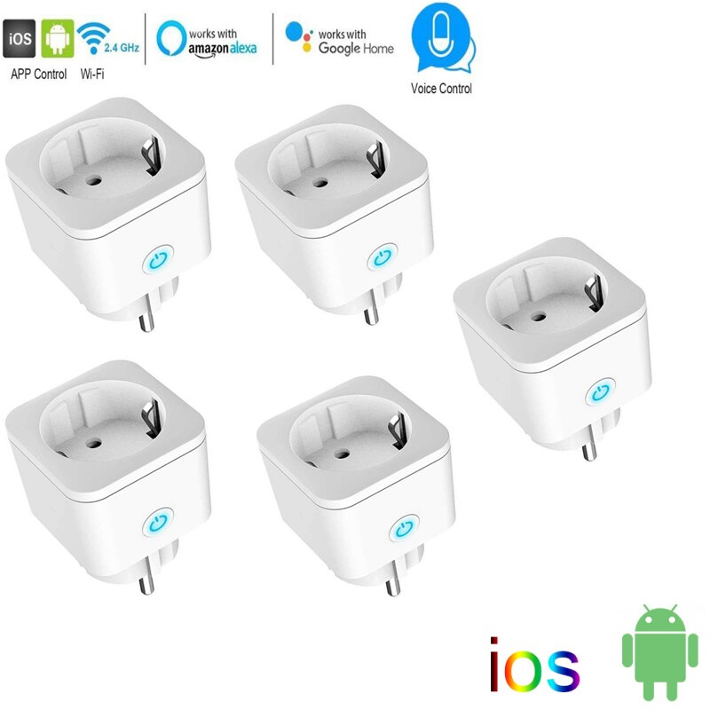 Smart Wifi plug adapter 16A remote voice control power monitor mobile phone voice control WIFI European smart socket