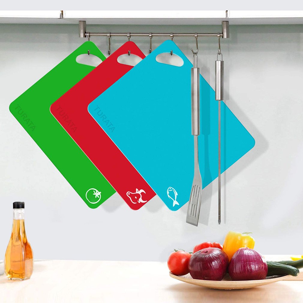 Portable Cutting Mat Set Colorful Kitchen Cutting Board Set Super Easy Clean Modern Cutting Boards Nice Flexible Non-Stick