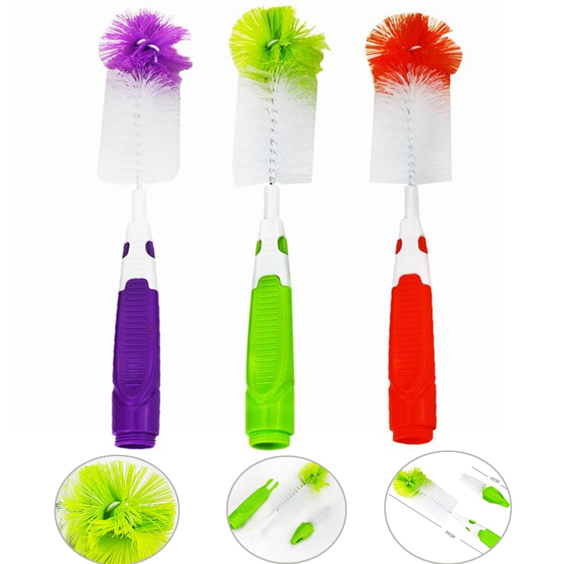 Bottle Brush Sponge Plastic Glass Milk Water Cup Cleaning Feeding Bottle Dummy Nipple Pacifier Brushes Tube Cleaner