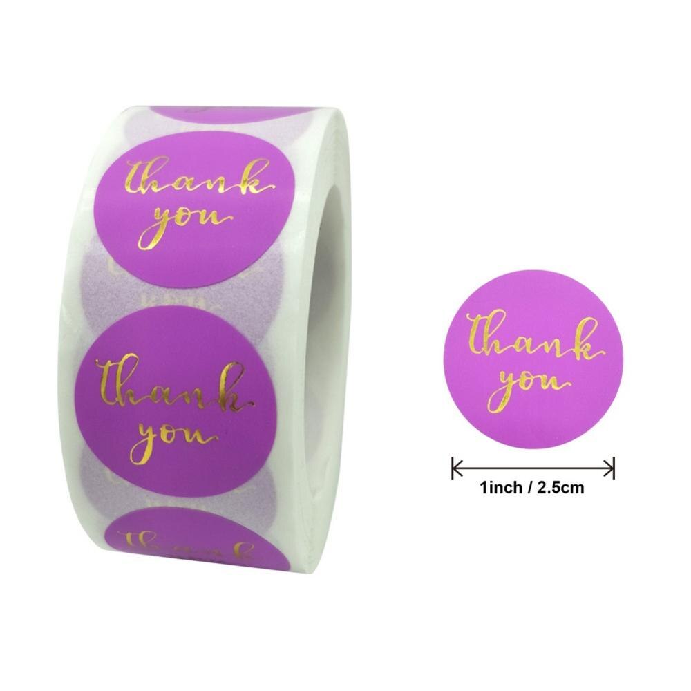 Gold Foil Thank You Stickers For Seal Labels 1 Inch Packaging Stickers Birthday Party Offer Stationery Sticker Top: C