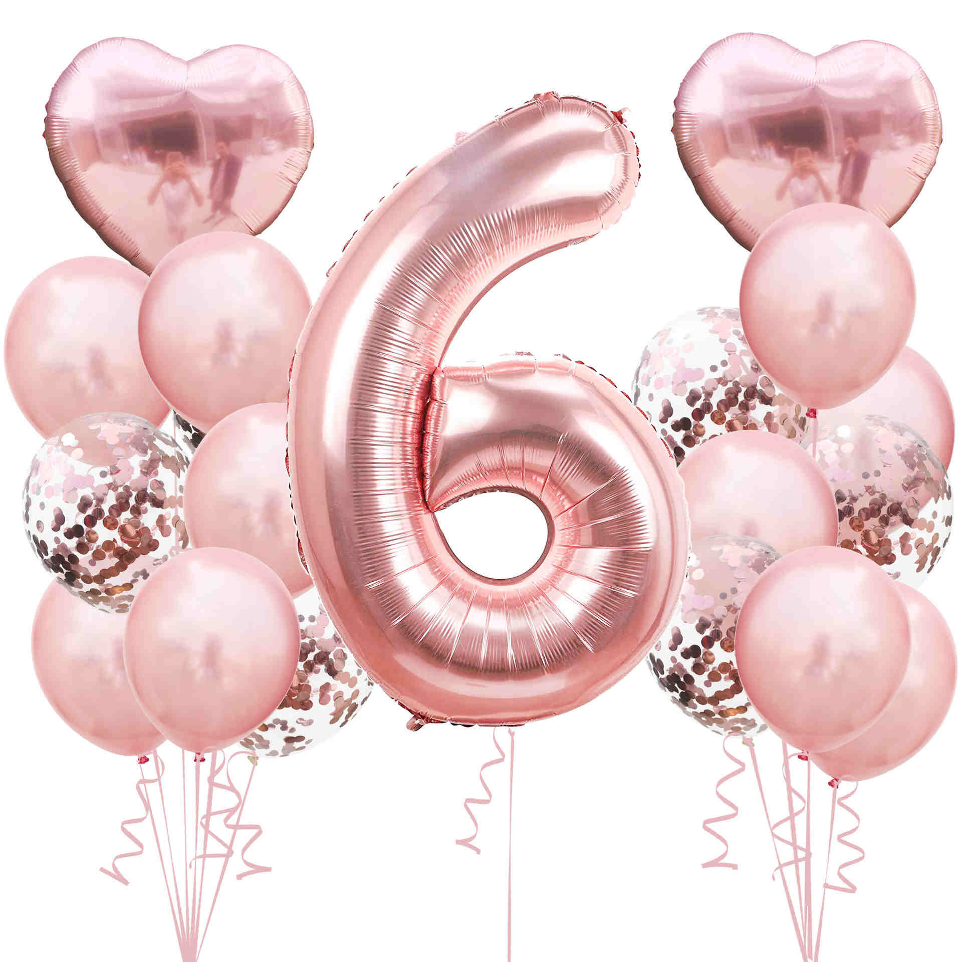 19pcs/set Birthday party air helium digital balloon number happy birthday party ornament kid balloon birthday balloons