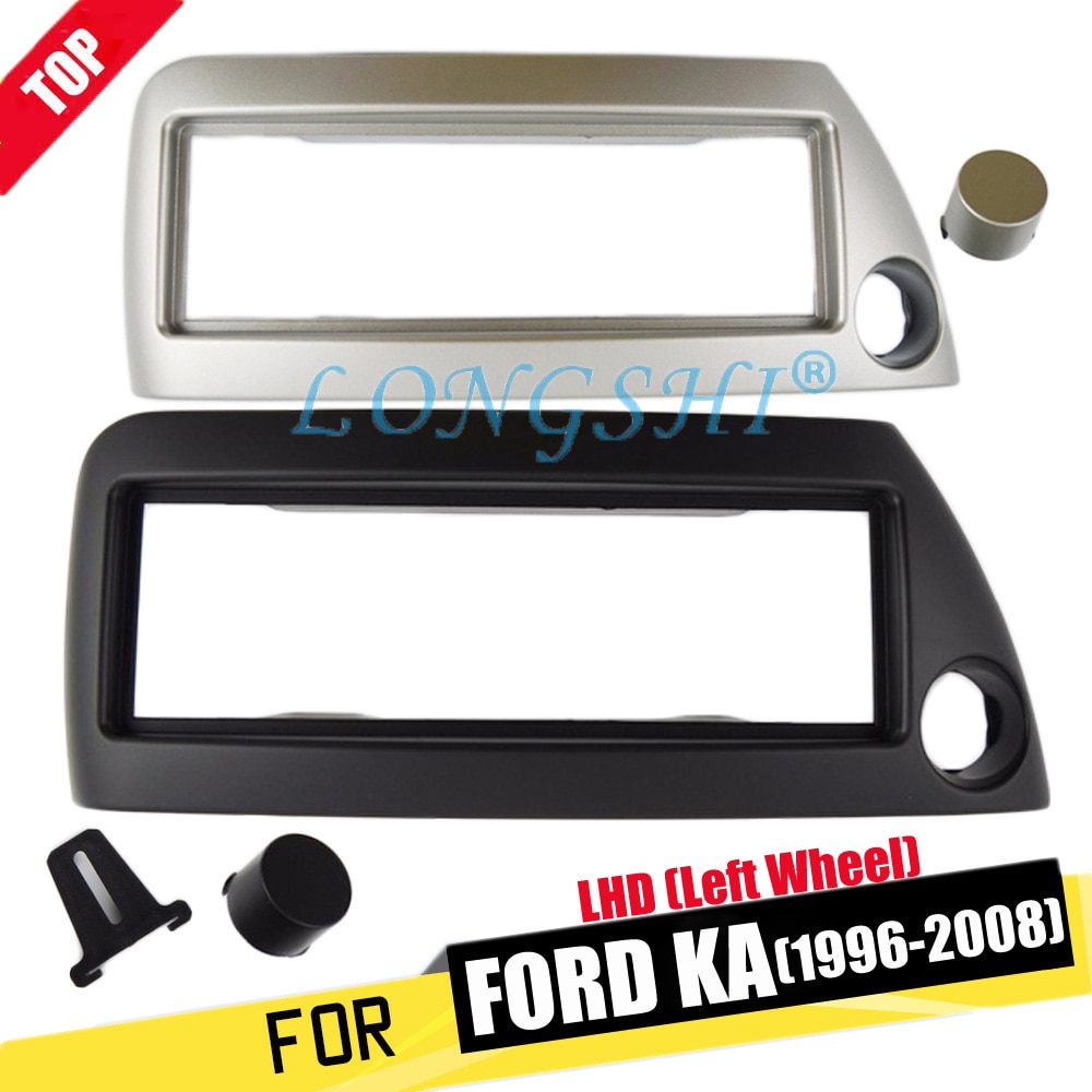 Longshi single din fascia voor ford  ka 1996 ( (linker wiel) lhd radio dvd stereo cd paneel dashboard kit trim fascia frontplaat frame