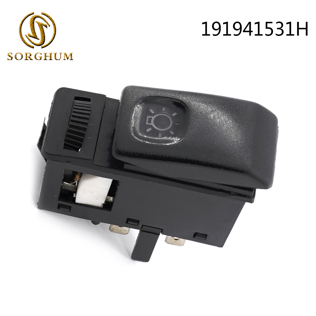 SORGHUM-interruptor de luz de cabeza de faro negro para coche, para VW Golf Mk2 Jetta II Mk 83-92 191941531 H H. 191941531 A