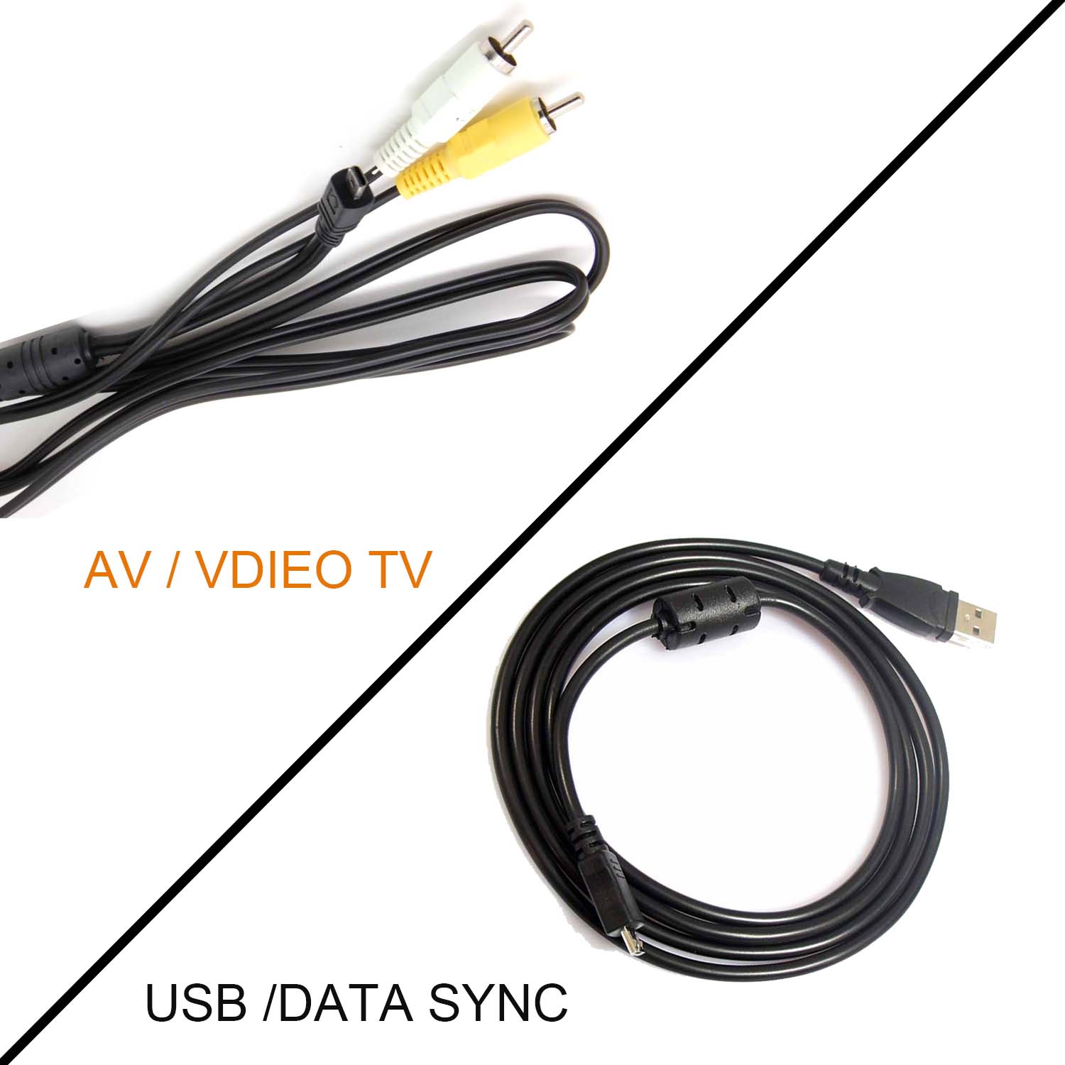 CABLE de TV USB y AV para PANASONIC LUMIX DMC-FX07, DMC-FX10, DMC-FX100K, FX100S, FX12, FX150K, DMC-FX150S, DMC-FX2, DMC-FX3: USB AND AV CABLE