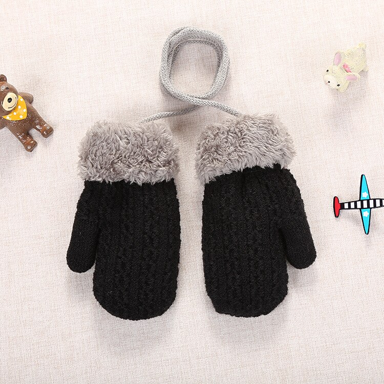 Child kid 1 to 4 years Boy and girl Gloves Knit Gloves Winter Keep warm Prevent Gloves ST18: 33    1 to 4 years