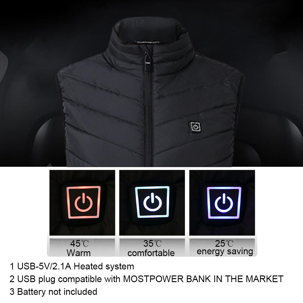 Heated Vest Outdoor Fishing Graphene Electric Heating Vest USB Security Smart Constant Temperature Heating Suit Heated Jacket