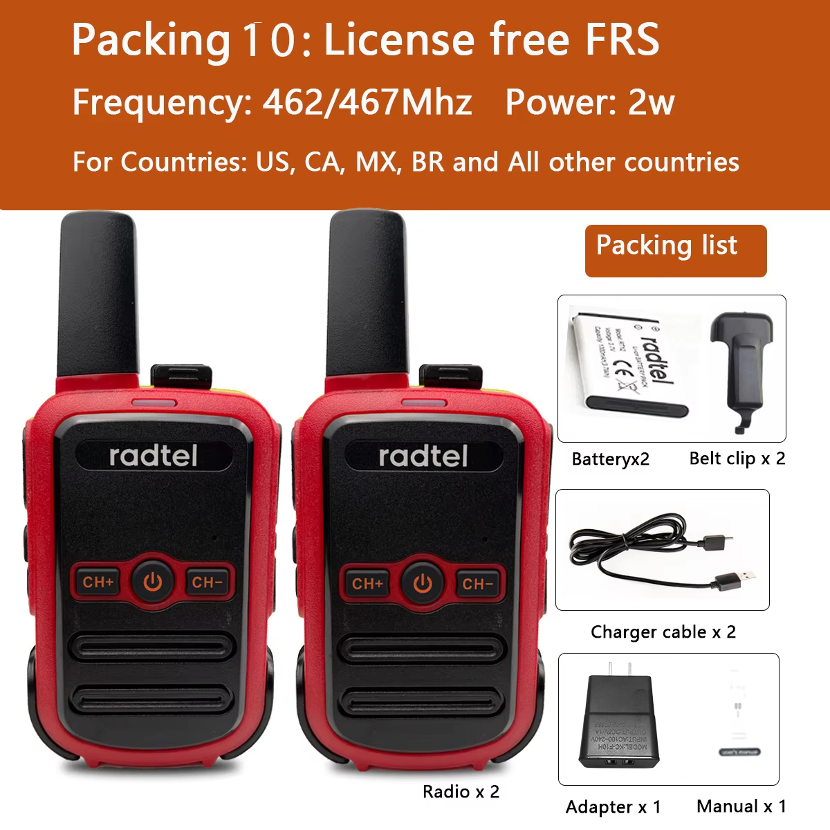 Mini walkie-talkie RT12, Radio de dos vías, comunicador FRS PMR radios, para Hotel y negocios, 1 o 2 uds.
