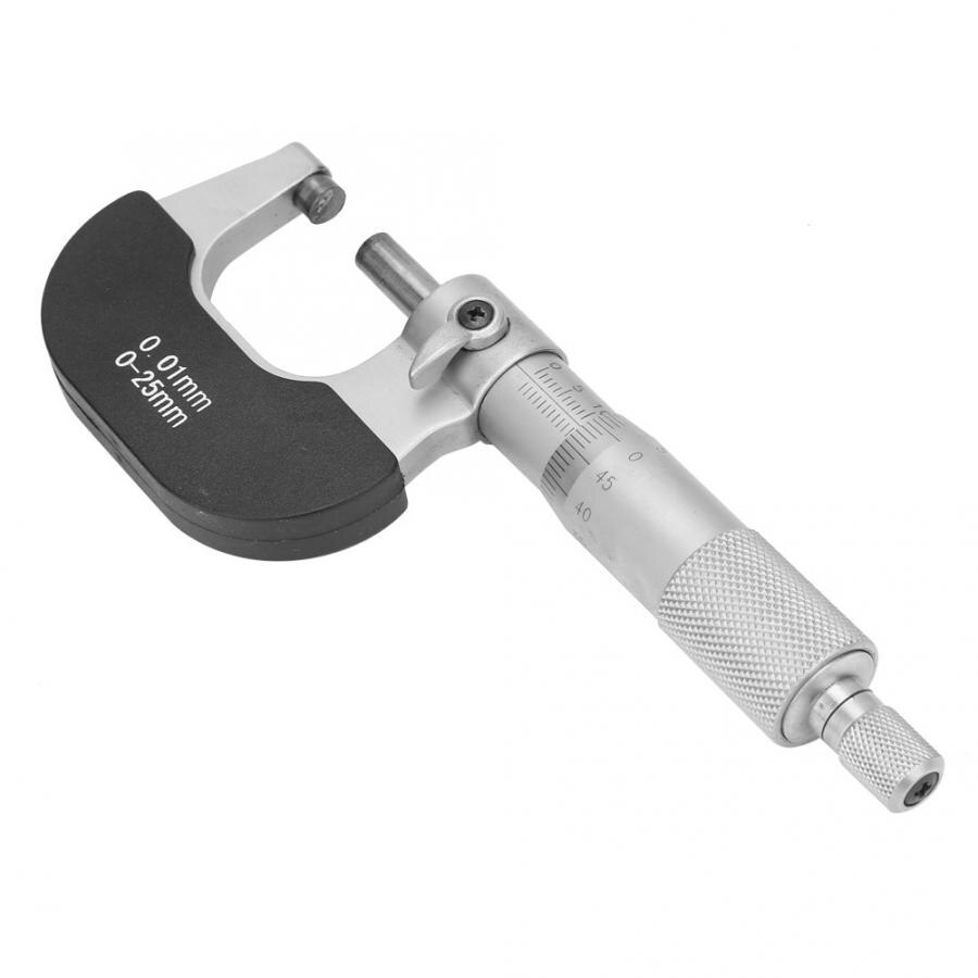 Mikrometer bærende stål måleverktøy 0-25mm utenfor mikrometer 0.01mm ...