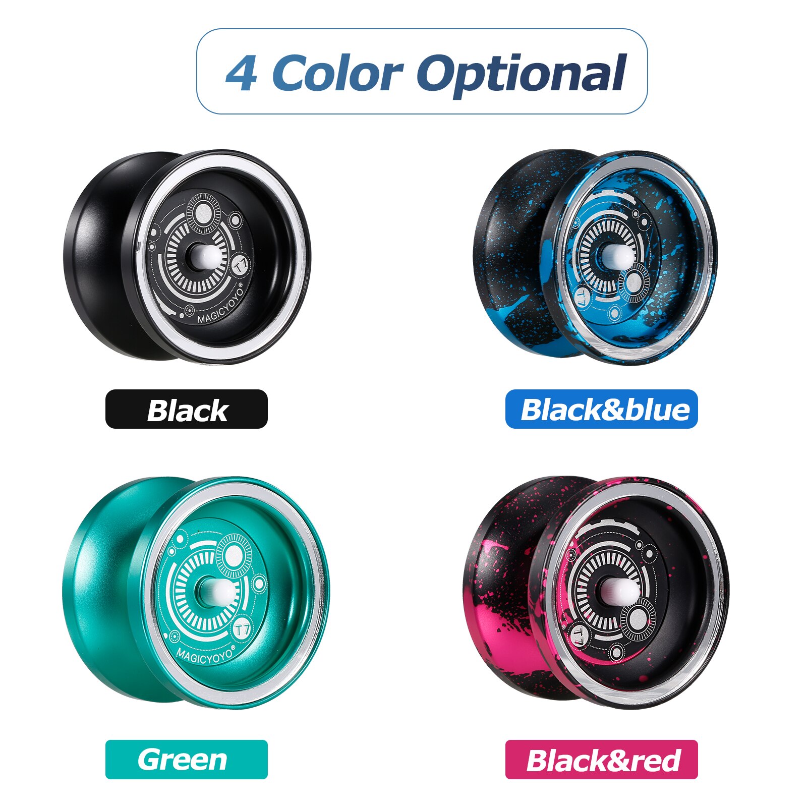 MagicYoyo T7 Yoyo Responsive Yoyos for Kids Beginner Yoyo with Narrow Bearing Steel Axle Aluminum Alloy Body Looping Play