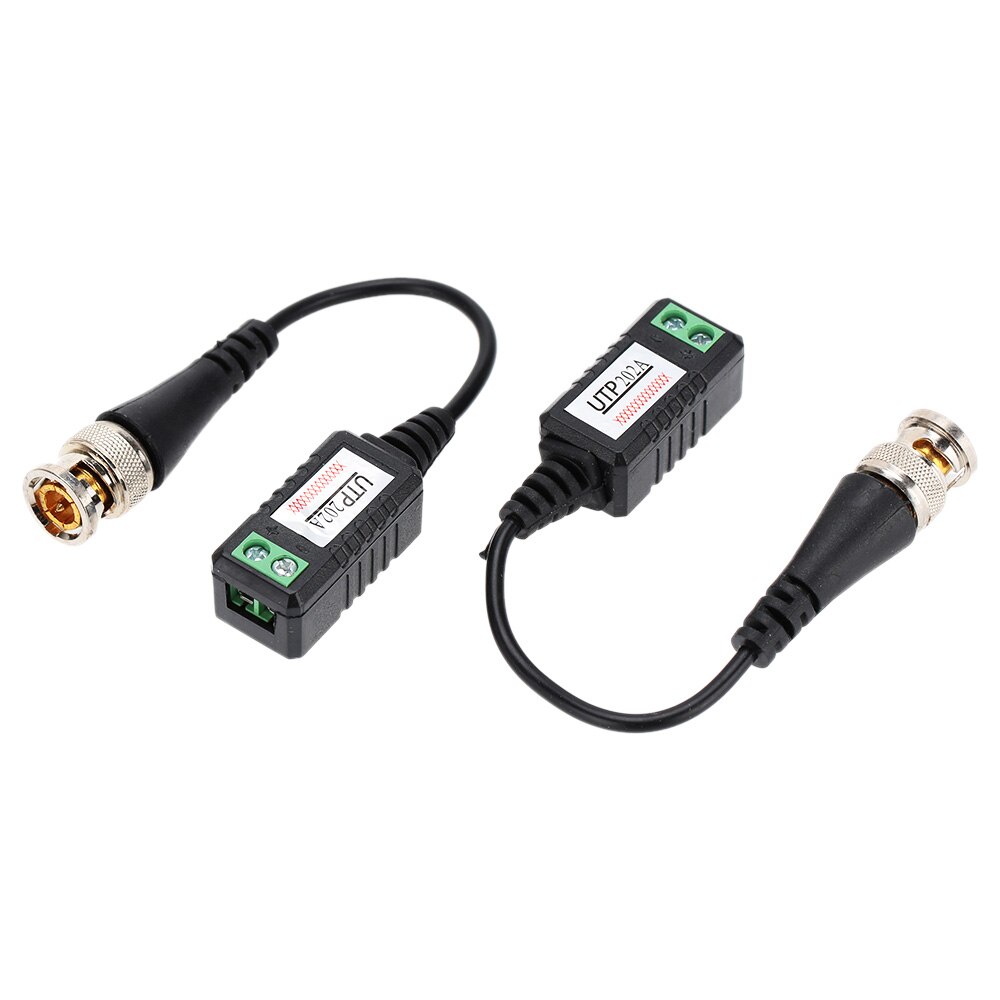 2pcs High Definition AHD HD CVI HDTVI BNC To UTP Cat5 Video Balun Passive Transceivers Adapter Transmitter 300m LCC ESCAM 202A