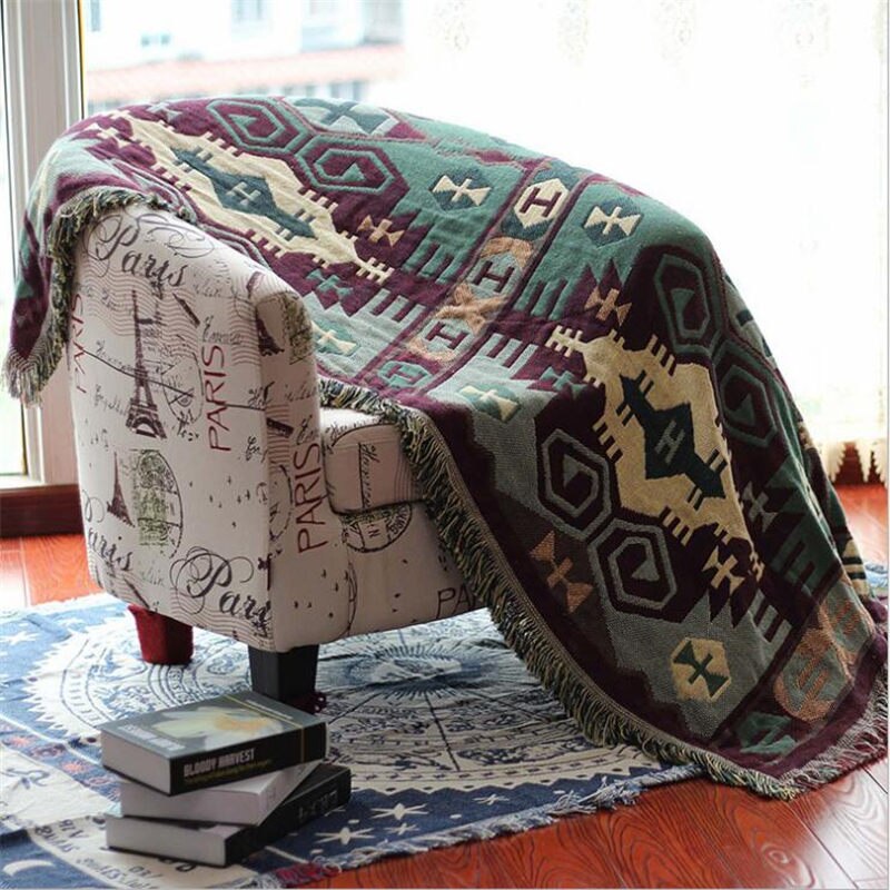 Plüschdecke Vintage-Landhausstil – Mit Präambel Der US-Verfassung, 127 X 152 Cm