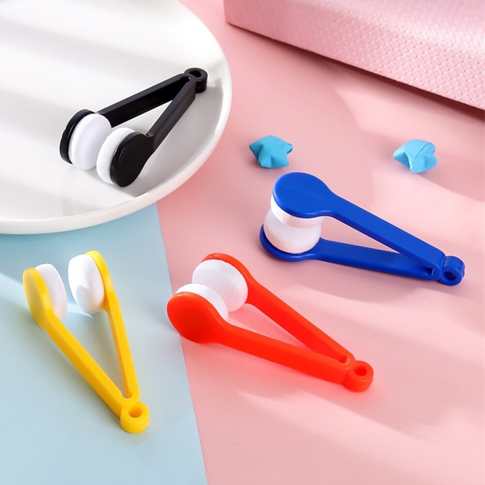 Mini Auge Gläser Objektiv Reinigung Pinsel Tragbare Weichen Mikrofaser Brille Sonnenbrille Reiniger Wischen Mikrofaser Kopf