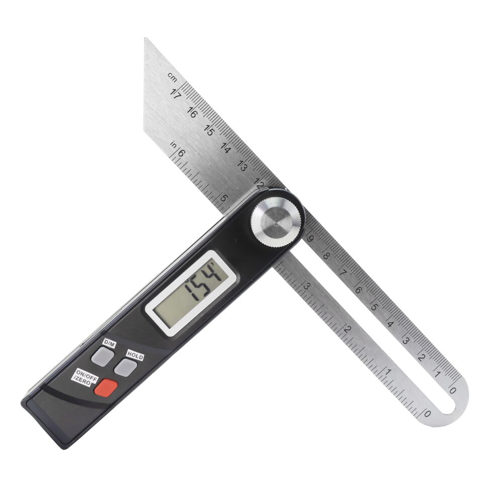 Craftsman 360° Rotary Digital Angle Ruler Sliding Scale T Square Gauge Protractor Angle Transfer Tool for Angles Measurement