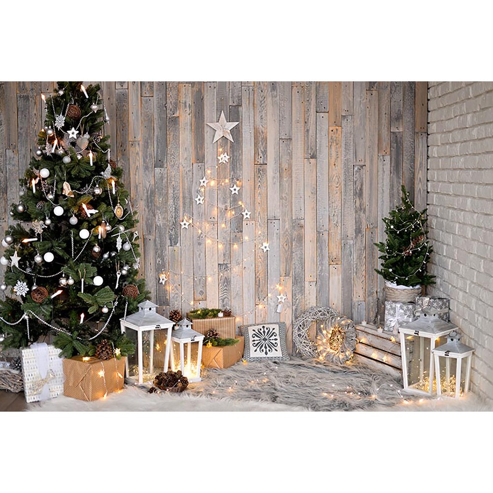 Weihnachten Hintergrund für Fotografie Weihnachten Baum Holz Boden Hintergrund für Foto Studio Familie Party Winter Neugeborenen Geburtstag