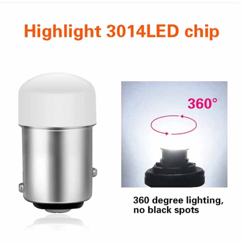 Bombilla LED trasera P21/5W Ba15S 1156 PY21W BAY15D 1157 luz de señal de giro 12V 7000K blanco superbrillante lámpara de estacionamiento de freno inverso de coche