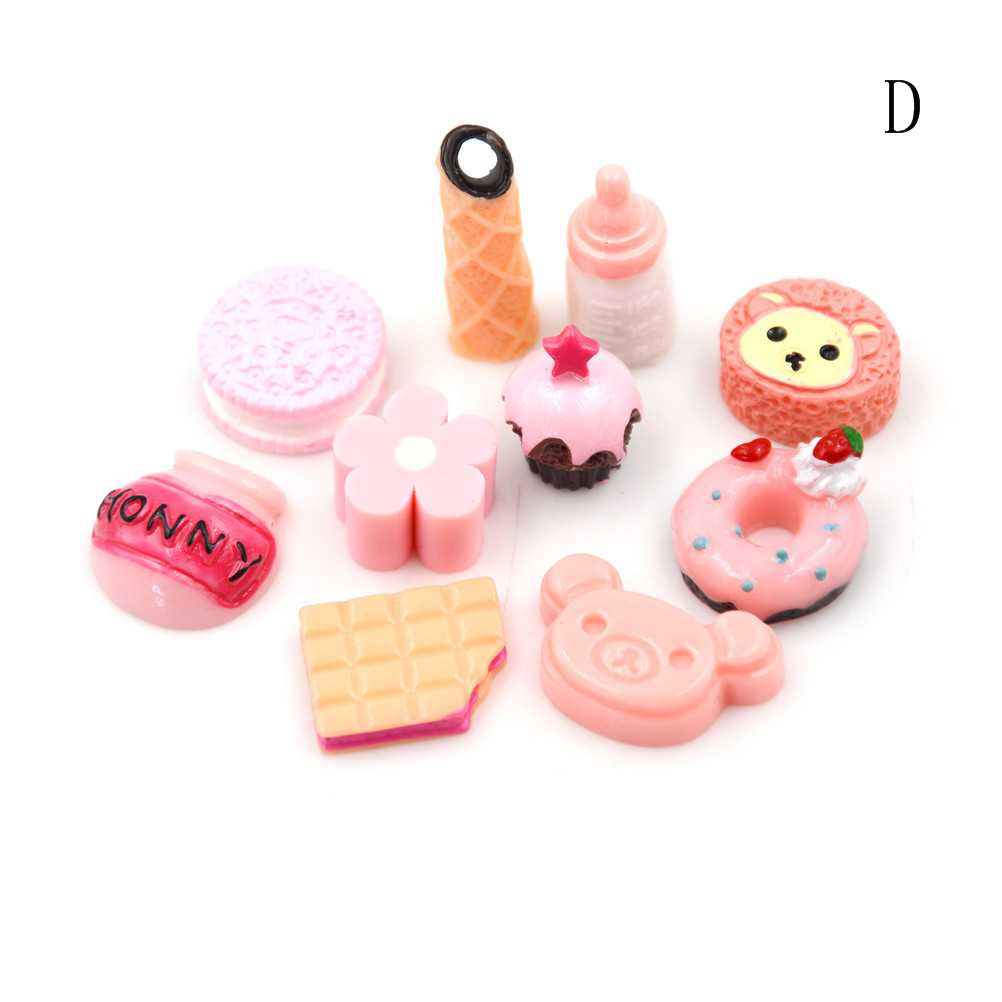 Cute Mini Play Toy Fruit Food Cake Candy Fruit Hamburg Biscuit Donuts Miniature For Dolls Accessories Kitchen Play Toys: H 03