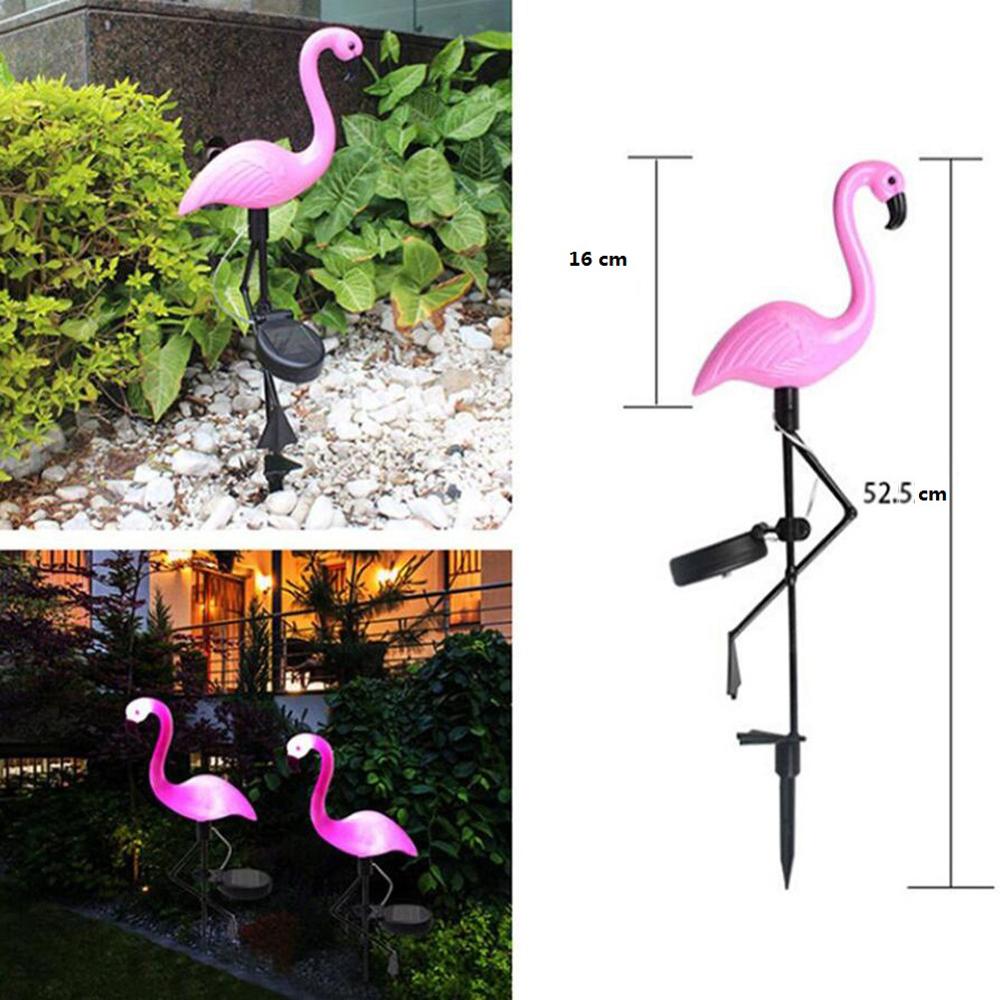 Solar flamingo pæl lys lanterne sol drevet gang lys vandtæt udendørs sol lys plæne gård lampe til haven terrasse