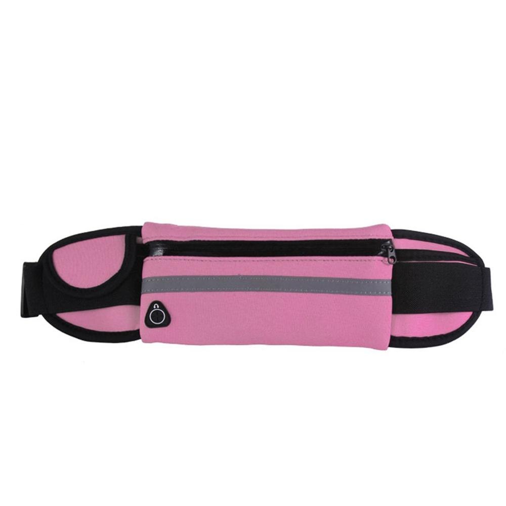 Multifunctionele Mannen Vrouwen Taille Zakken Running Fanny Pack Vrouwen Taille Pack Pouch Belt Bag Camping Wandelen Sporttas: pink