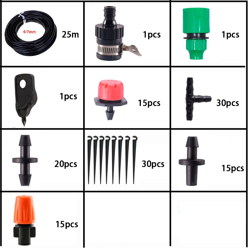 DIY Garten Mikro Tropfen Bewässerung Bewässerung System Garten Bewässerung Bewässerung Bausatz Topfpflanze Bewässerung System Wasser Brunnen: Burgunderrot