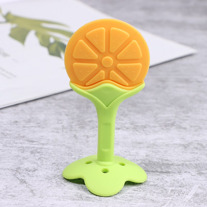 2Pcs Baby Bijtring Veiligheid Siliconen Fruit Stereo Bijtringen Voor Baby Infant Kids Kauwen Tand Speelgoed: A