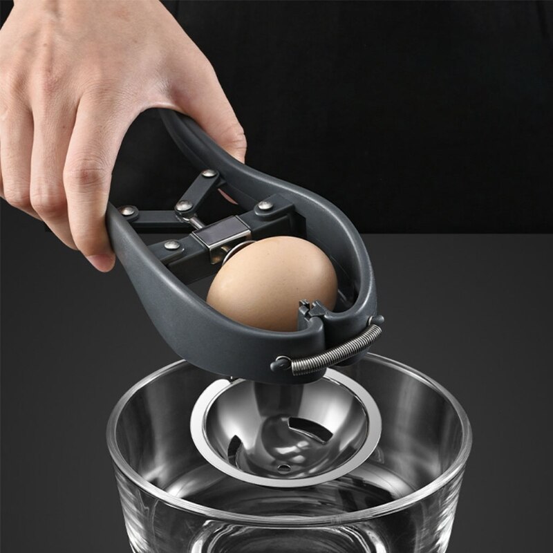 Egg Opener Egg Yolk Automatic Egg Cracking Tool Easy Eggshell Cutter Stainless Steel Eggshell Cutter Egg Separator