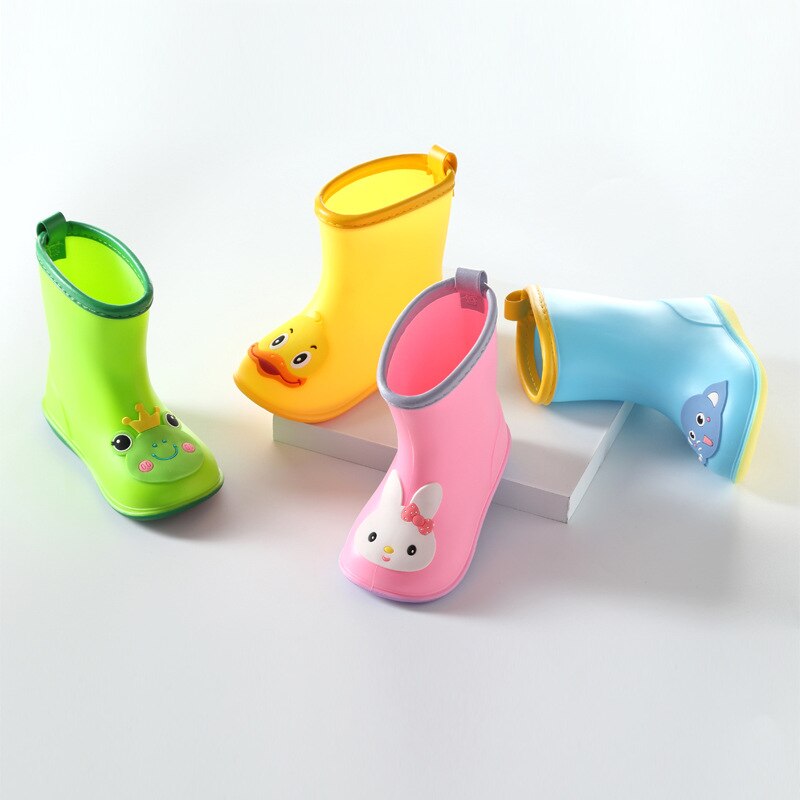 Kids for Boys Girls Cute Autumn winter Boots Rain Boots Waterproof Baby Non-slip Rubber Water Shoes Children Rainboots