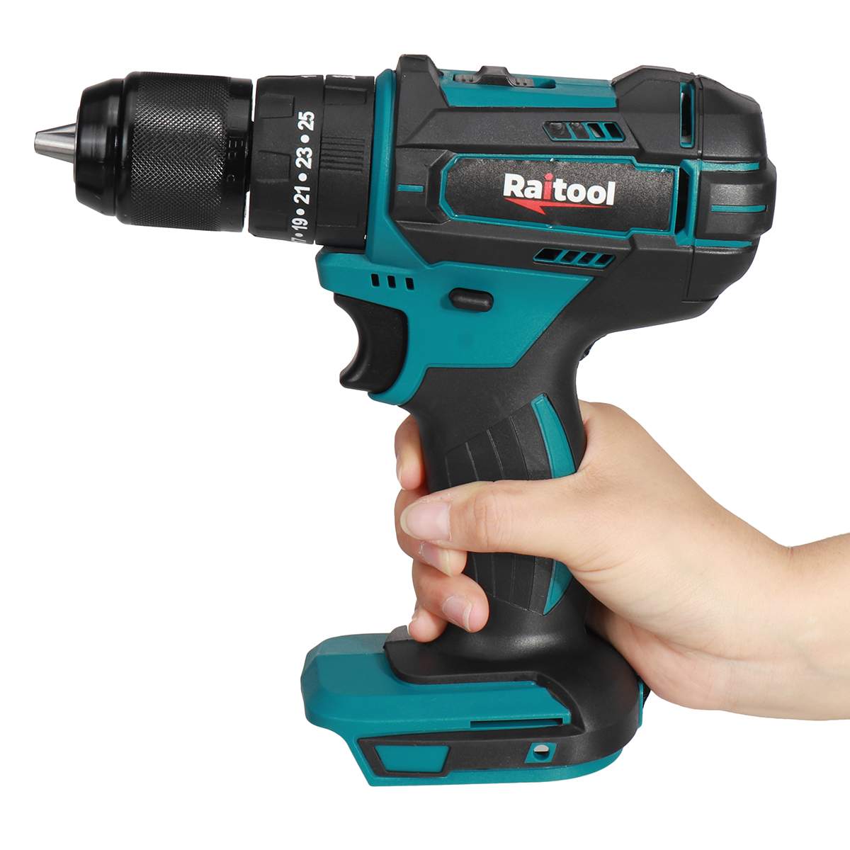 Raitool-taladro eléctrico de impacto de 18V, herramientas de 2 velocidades, 3 en 1, martillo inalámbrico, 25-90n. M, destornillador eléctrico para batería Makita de 18V