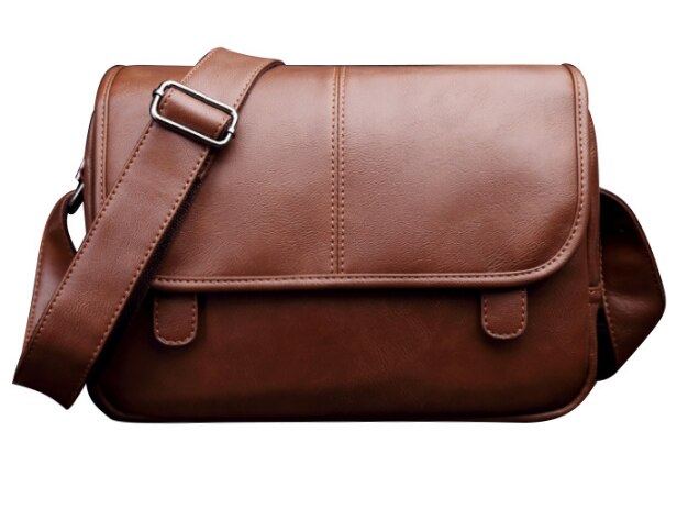 Maletín de cuero Vintage para Hombre, Bolso de hombro de negocios, impermeable, para trabajo, DF345: color3