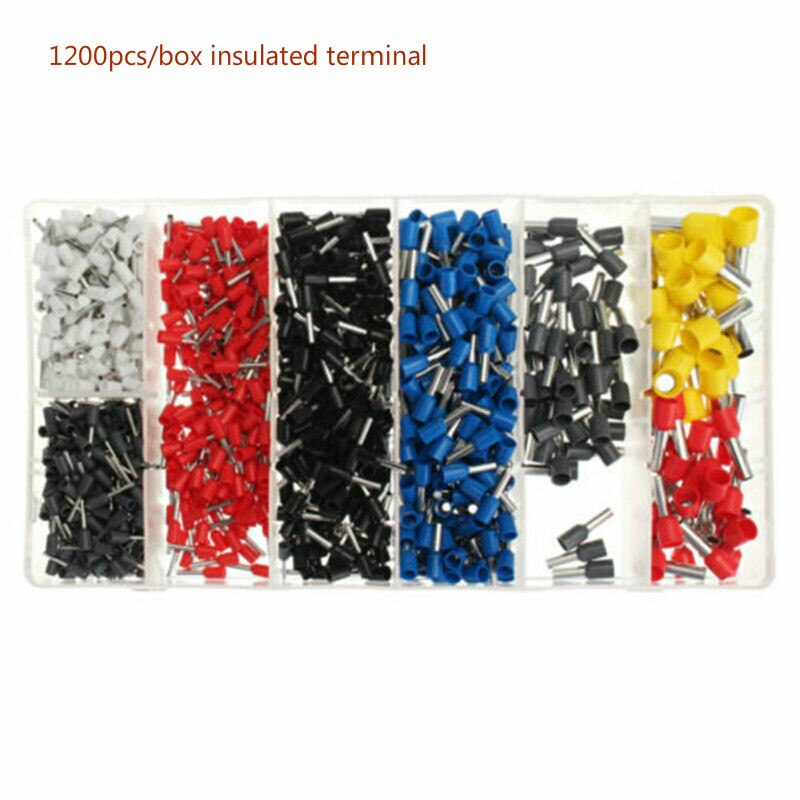 Insulated terminal wire pin E6010 E0506 E7508 E10-12 E2510 E4009 E1008 E1512Bootlace Ferrule Kit Hand Crimper Crimping Tool.