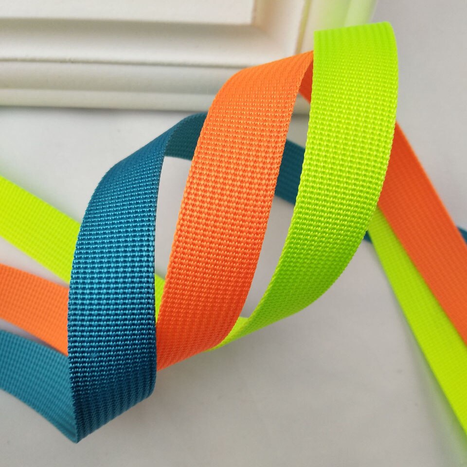 50 Yards 15mm Polyester Nylon Webbing Bag Strap Thickness 1mm For Backpack Strapping Tape Sewing Belt DIY Craft 40 Colors