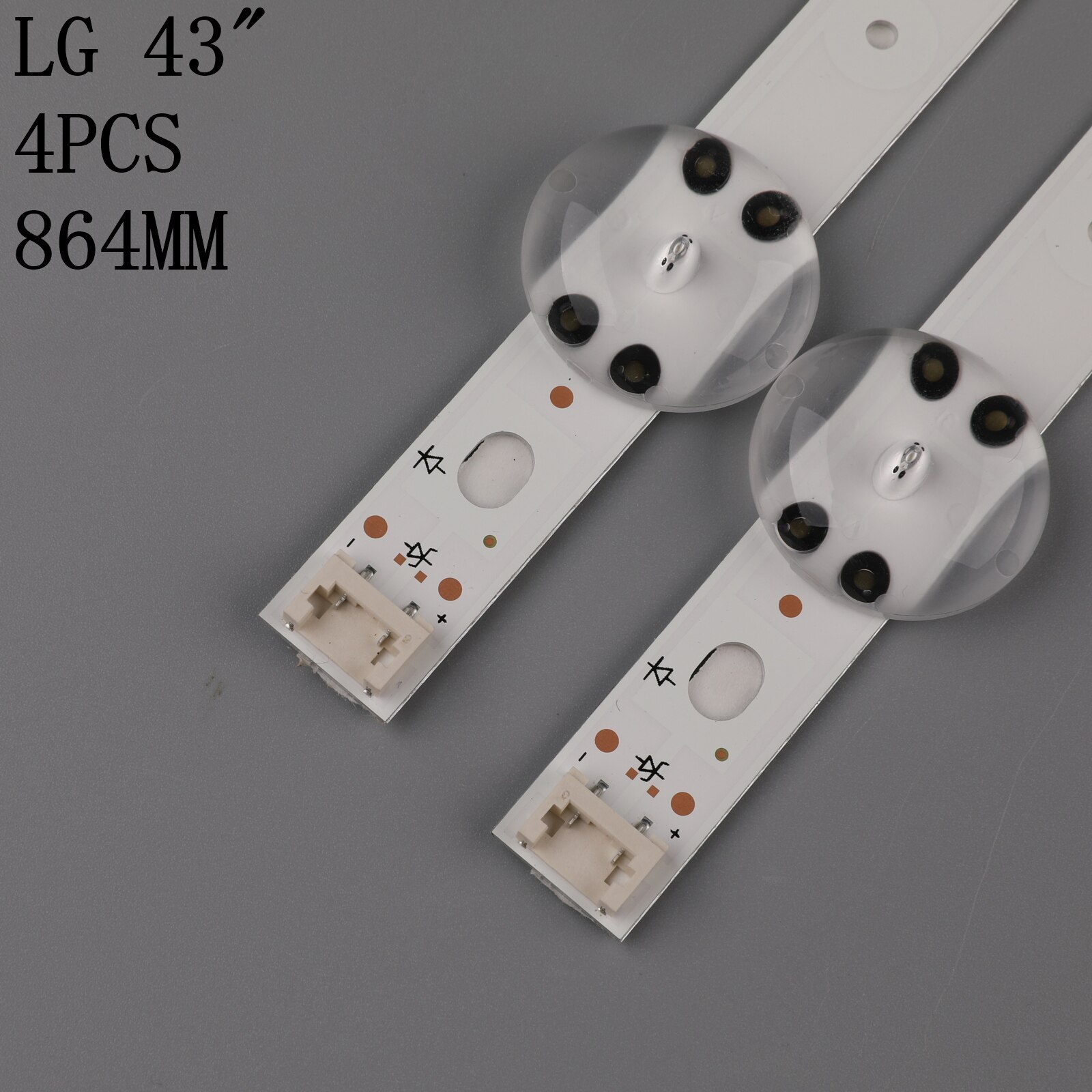 Tira de LED para iluminación trasera 10 lámpara 6916L-2744A 6916L-2743A 6916L-2867B 2867A 2867G para LG 43 "V17 43LJ614V 43LV340C 43UJ670V LC430DQE