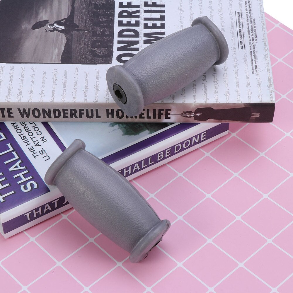 Muleta de goma suave con agarre de mano, muletas fuertes, recambios de muletas, accesorios (gris), un par: Grey