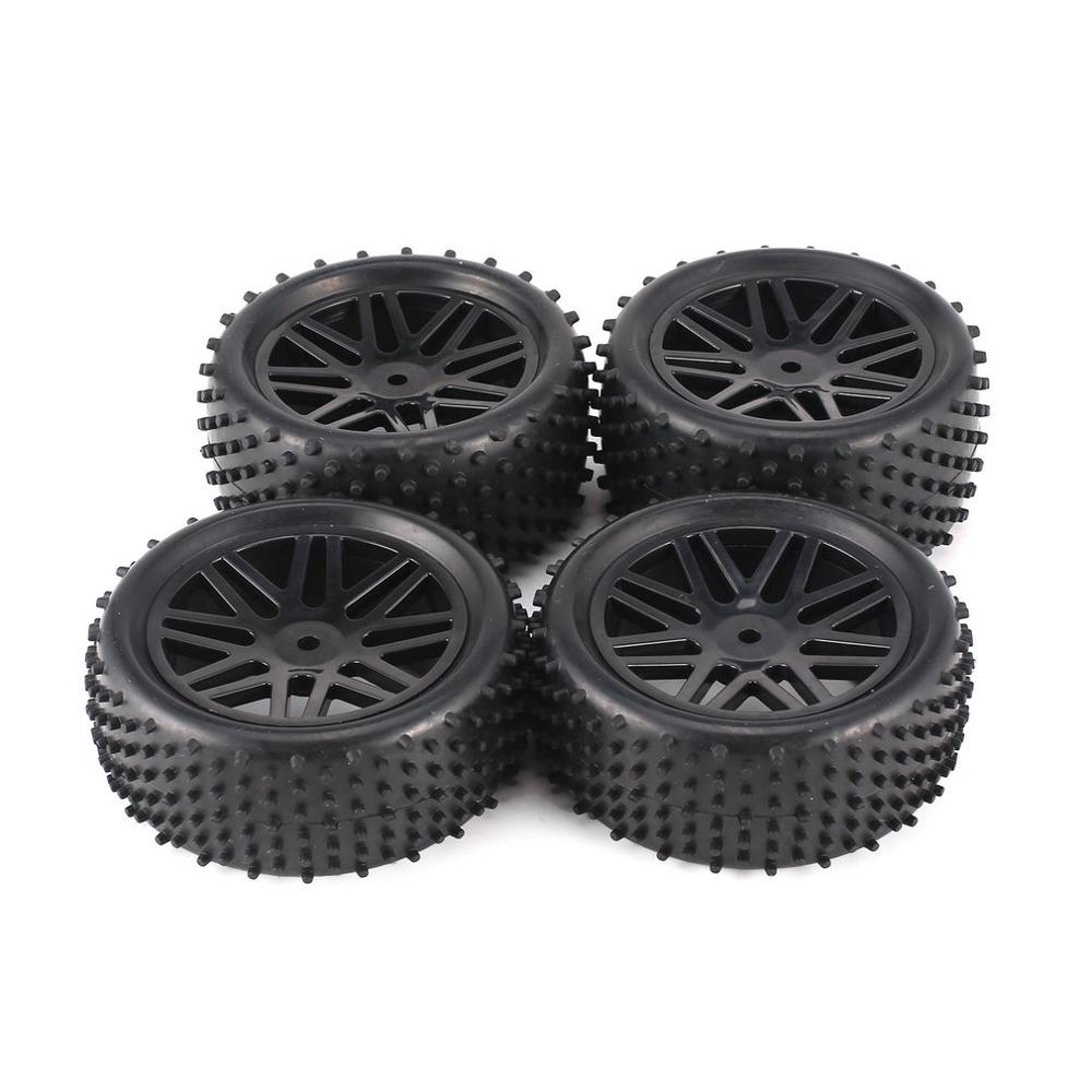 1/12 1:10 1/14, 1/16 4 Uds 1/10 escala Road Buggy rueda de neumáticos 12mm centros w/insertos espuma para Wltoys 144001 Remo 1631 RC Coche: Blanco