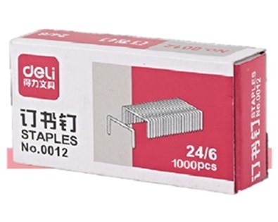 1000pcs/box stainless steel staples nail 24/6 unified staple for Office accessories School supplies 12#
