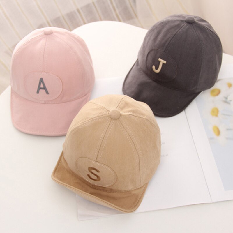 Gorra de béisbol bordada con letras A para niño y niña, sombrero de Sol de mezclilla para exteriores, Snapback de bebé, sombreros de Hip-Hop de 6-24 meses, 46-50cm