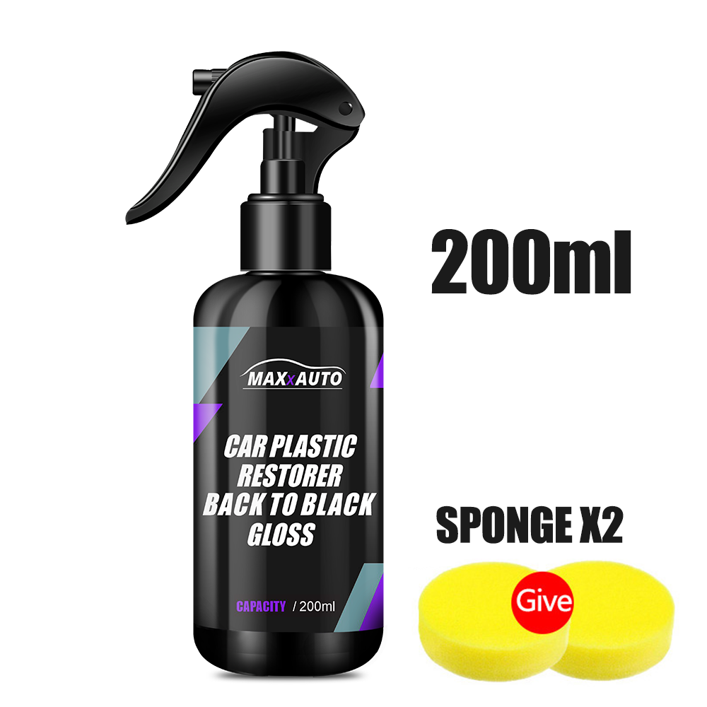 Restaurador de plástico para motocicleta, productos de limpieza de coche con brillo negro, renovador de revestimiento de reparación y pulido automático para detalles de coches: Gris oscuro