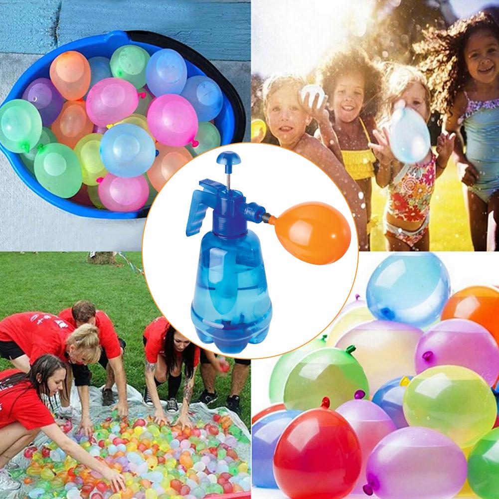 300 stuks/set innovatieve draagbare waterballon vulstation 3 in 1 pomp spray fles handmatige water inflatie bal speelgoed ballon