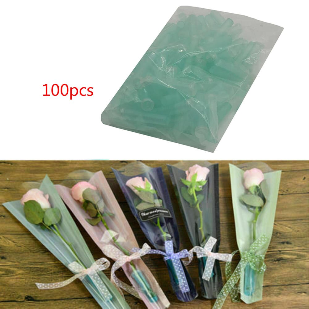 Jagowa 60 stuks bloem Posy, 3 maten bloem buis bloemen houder voor bloem arrangement taart versieren (S, M, L/20 stuks
