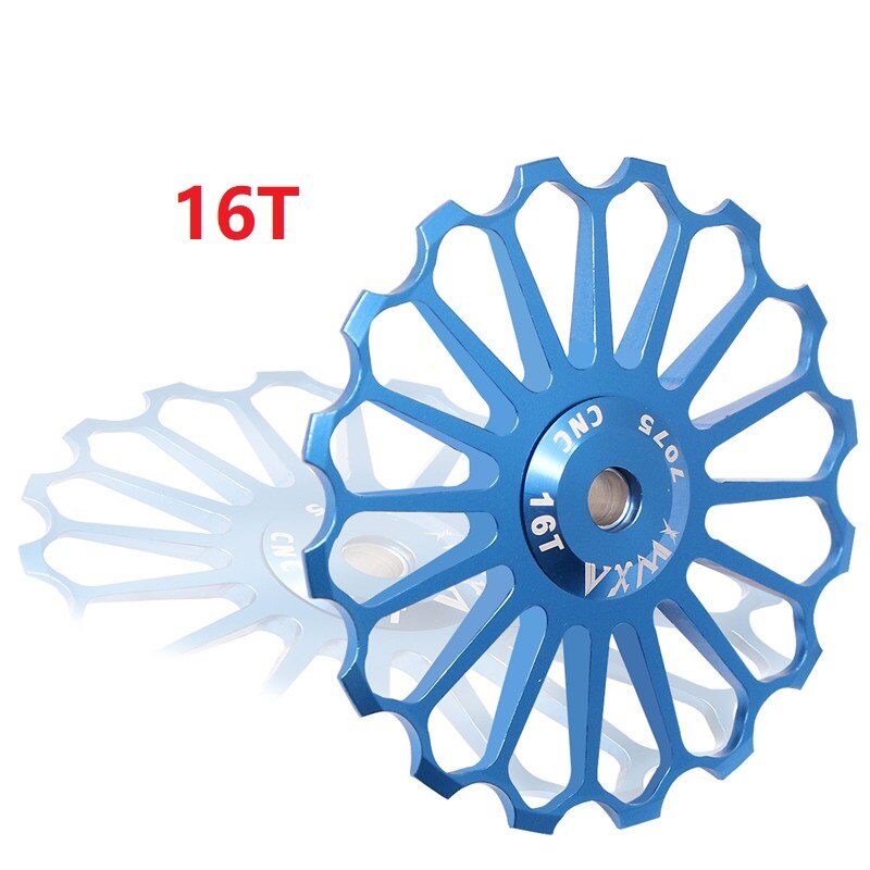 MTB Rennrad Keramik Pulley Schaltwerk Keramik Lager 8-17T Hinten Pulley Jockey Rad Bike Lager jockey Rad: Blue 16T