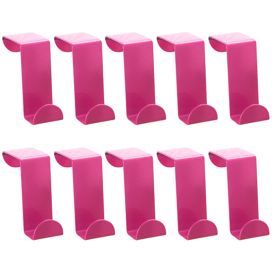 12 Stuks Organizer Houder voor Boven de Kastdeurhaken Roestvrijstalen Hangerhaak Boven de Deur Achter Badkamer Organizerrek Hanger voor Kerstkrans Sok Kleding Handdoeken Sleutels (Zilver