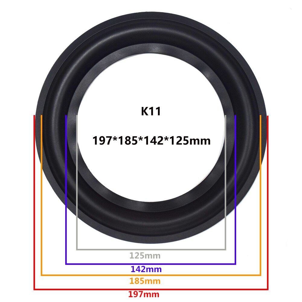 8 inch Speaker Rubber Surround Edge Woofer Repairing Folding Edge Subwoofer Ring DIY Repair Accessories Speaker Suspension: 2Pieces / K11