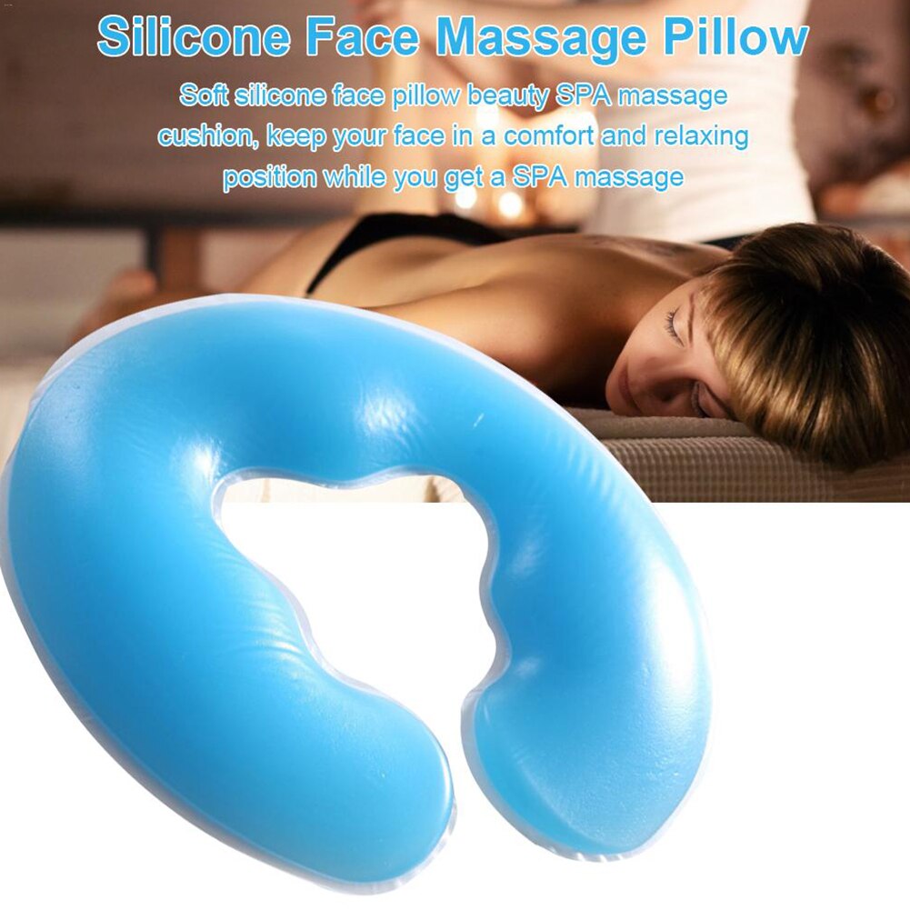 Gesicht Massage U bilden Kissen Elastische Silikon Kissen Nacken Körper Entspannen waschbar Sanft Salon Tragbare Wiederverwendbare Komfortable Rest