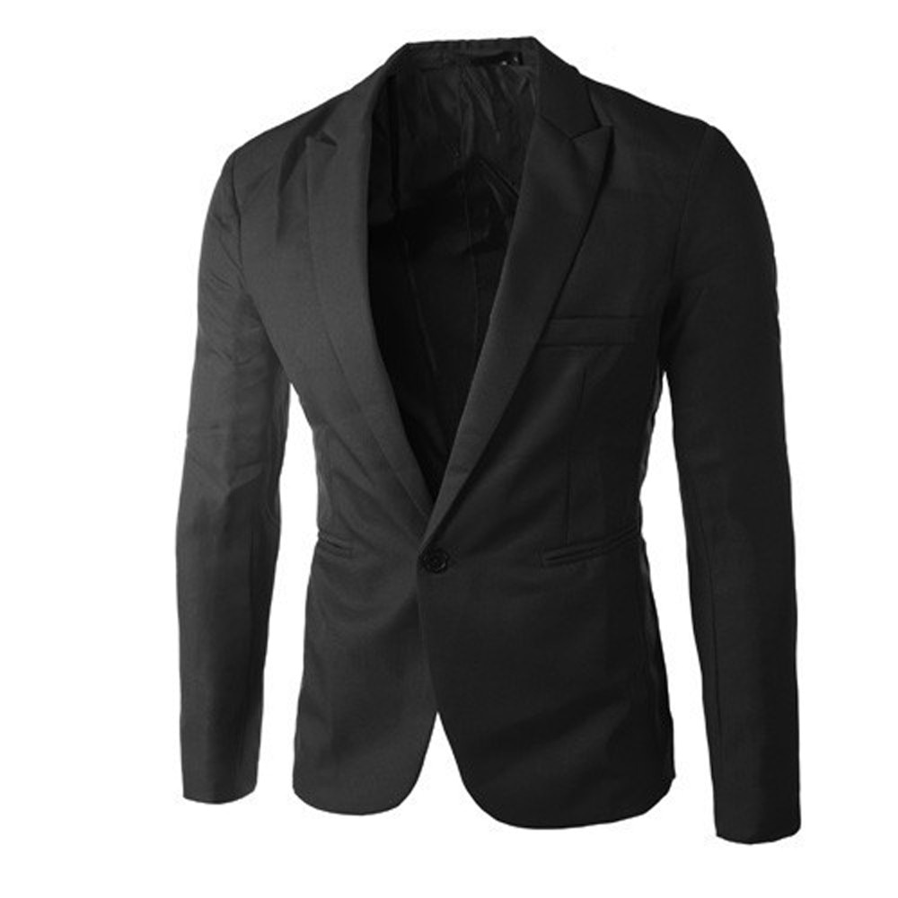 Zomer Blazer Mannen Blazer Masculino Mannen Mode Formele Zakelijke Blazer Een Knop Slim Fit Jas Mannen Pak Blazer kleding: Black / XXXL